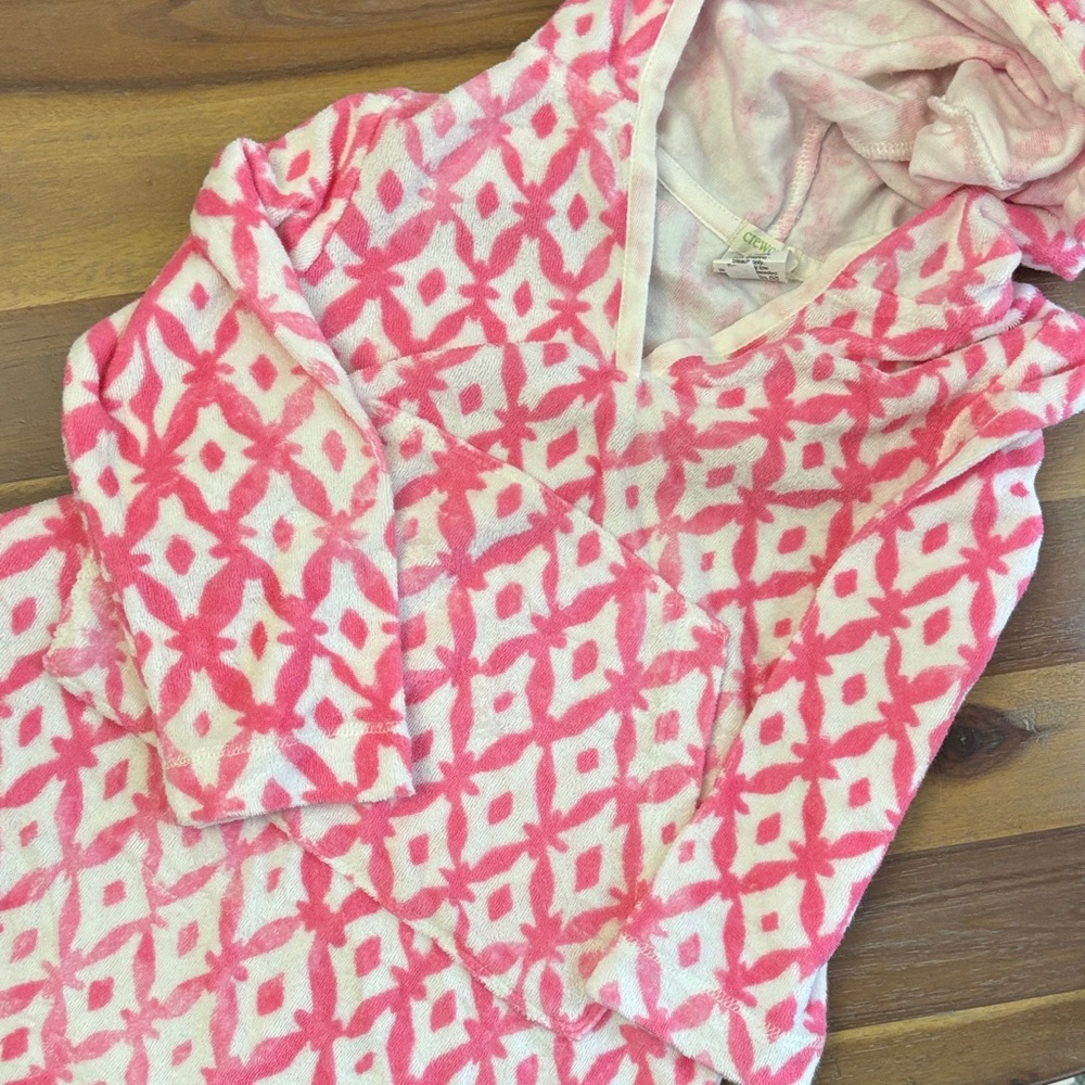 Crewcuts Pink and White Kids Swim Coverup